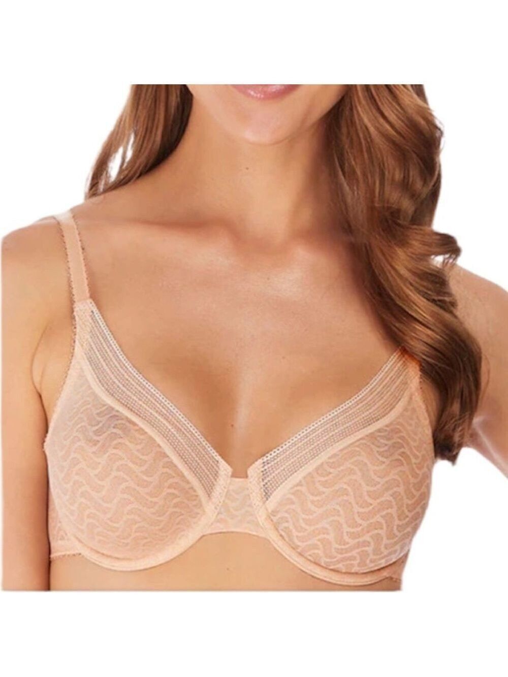 Wacoal Aphrodite beige underwire seamless mesh t shirt bra 32 C